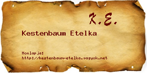 Kestenbaum Etelka névjegykártya