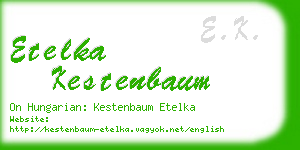 etelka kestenbaum business card